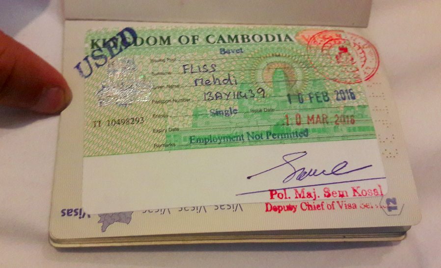 Visa Cambodge Poste Frontière Moc Baï
