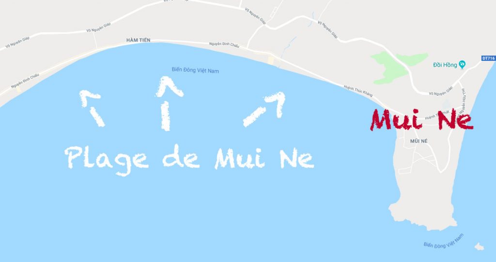 Mui Ne Vietnam Plage Carte