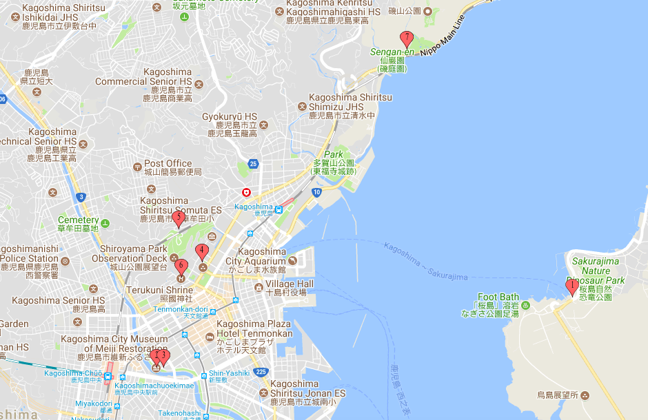 Kagoshima Kyushu Japan Map