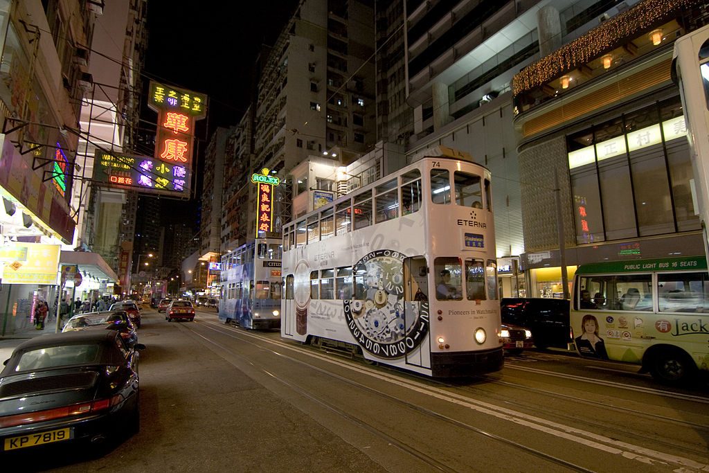 Wan Chai Hong Kong By Night Tram