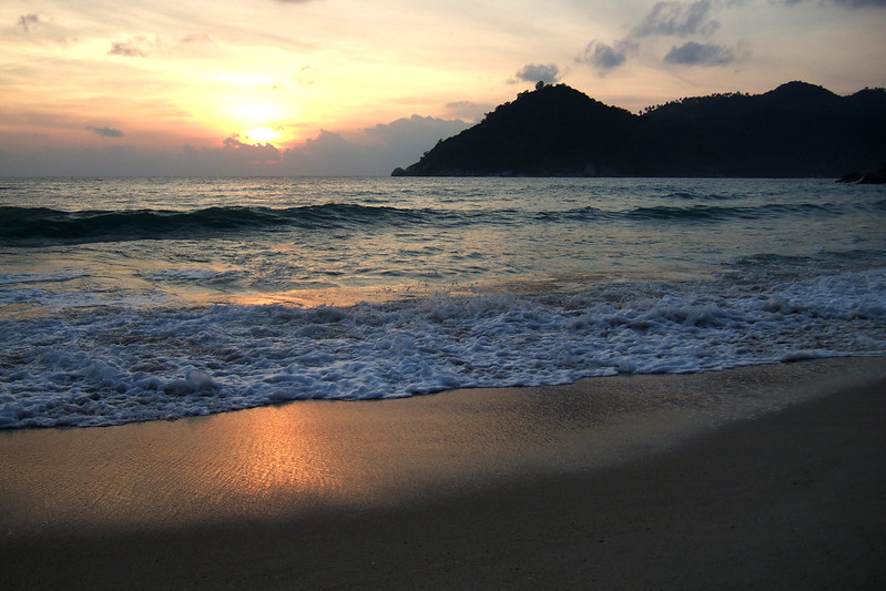 Plage Thong Nai Pan Koh Phangan Thailande Lever de soleil